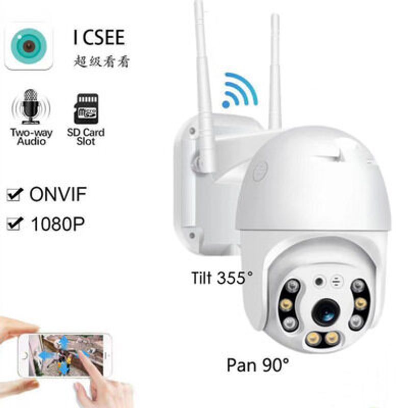 【ไม่พอใจ คืนได้ ！】กล้องวงจรปิด icsee outdoor สีเต็ม IP Camera 3MP PTZ IP Camera ICsee App กล้องวงจรปิด Night Vision ตรวจสอบ wifi cctv Outdoor