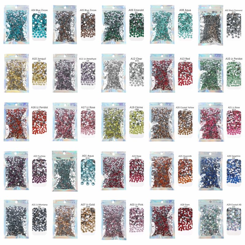 คริสตัล พลอยเทียม เรซินใส สีเงิน 2-6 มม.,A13;3mm-5000pcs