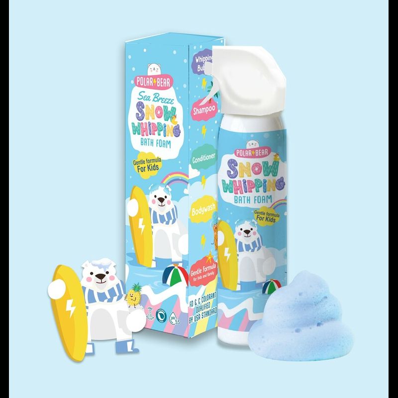 Polarbear Snow Whipping Bath Foam วิปปิ้งสโนว์บาธโฟมเด็ก 4in1  / POLARBEAR BUBBLE BATH ขนาด 250 ML