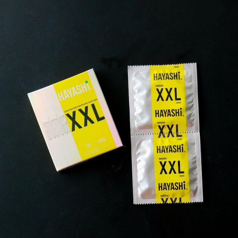 Hayashi XXL Condom Size 56 mm. ถุงยางอนามัยฮายาชิ เอ็กซ์เอ็กซ์แอล ขนาด 56 มม.