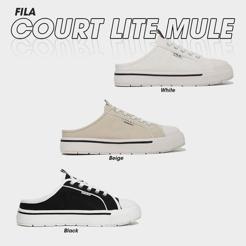 Fila Collection รองเท้าผ้าใบ รองเท้าแฟชั่น UX Court Lite Mule 1TM01782F-100 / 1TM01782F-920 / 1TM01782F-001 (2290)