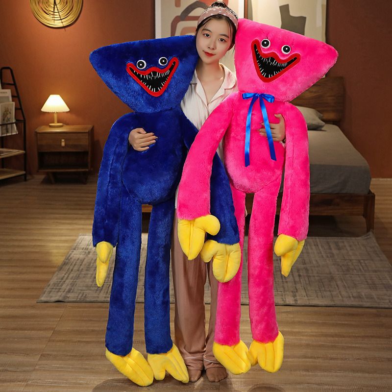 150cm Huggy Wuggy ป๊อปปี้ ตุ๊กตาสายรุ้งน่ารัก สีฟ้า สีชมพู ของขวัญวันเกิด ของเล่นสําหรับเด็ก ตกแต่งปีใหม่