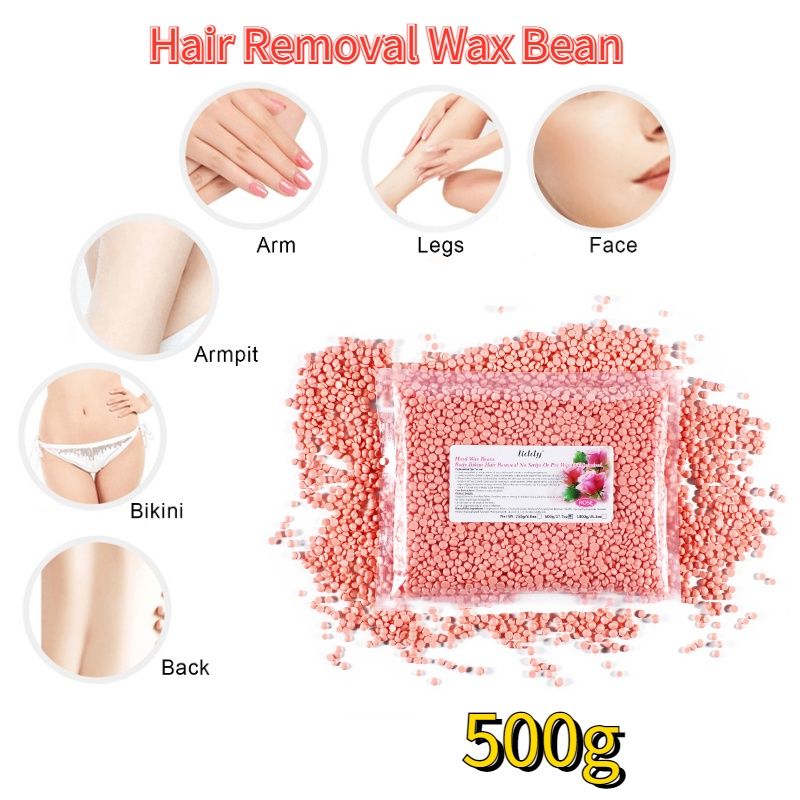 เม็ดแว็กซ์ร้อน กลิ่นน้ำผึ้ง 500g.แว๊กซ์กำจัดขนถอนถึงรากขน เม็ดแว็กซ์ Wax สำหรับกำจัดขน Honey Hard wax Bean