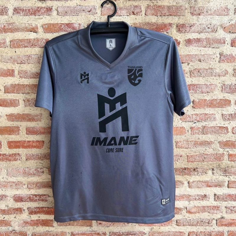 IMANE เสื้อกีฬาคอวี เสื้อกีฬาพร้อมเฟ็กโลโก้ช้างศึก เสื้อทีมชาติ IMANE DIY IMA1 006