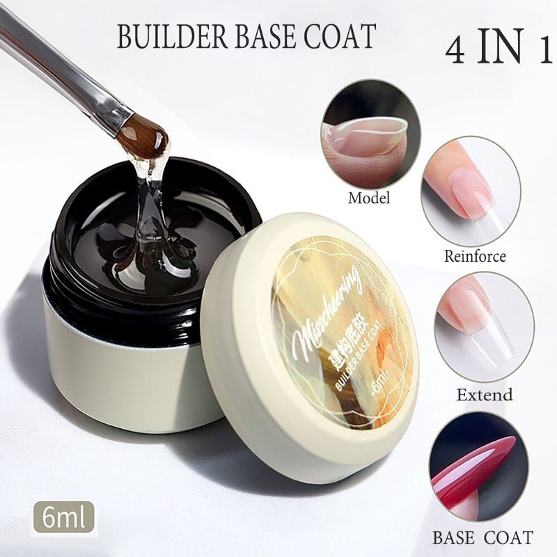 ไพรเมอร์สำหรับงานปั้นBUILDER BASE COAT 6ML ปรับระดับ ขึ้นรูป เสริมแรง เจลบำบัดการส่งผ่านสูงแบบมัลติฟังก์ชั่นสามในหนึ่งเดียว