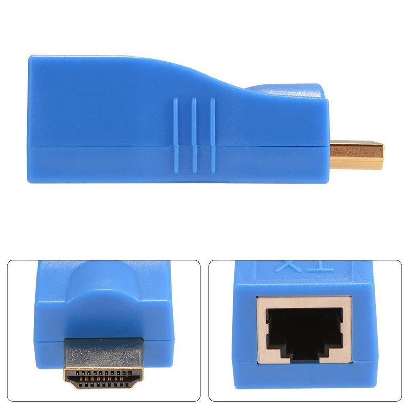 เฮดดีเอ็มไอ hdmi Extender to RJ45 Over Cat 5e/6 Network LAN Ethernet Adapter