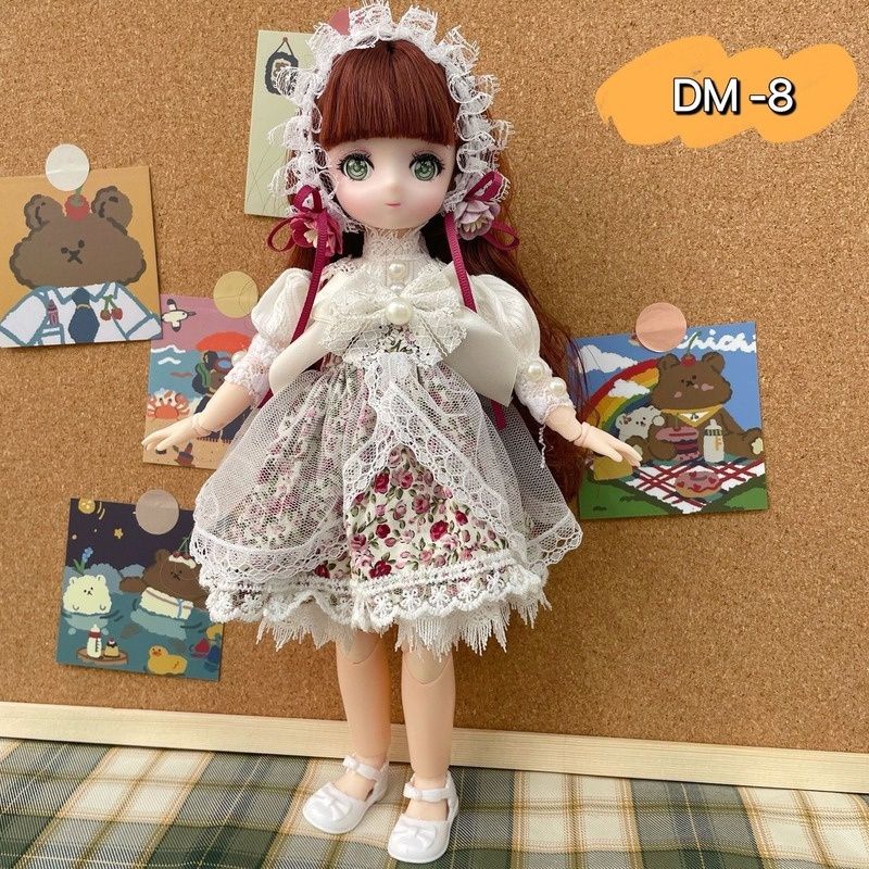 ตุ๊กตาการ์ตูนใบหน้า ขยับได้ หลายข้อต่อ 1/6 BJD 30 ซม. ของเล่นสําหรับเด็ก