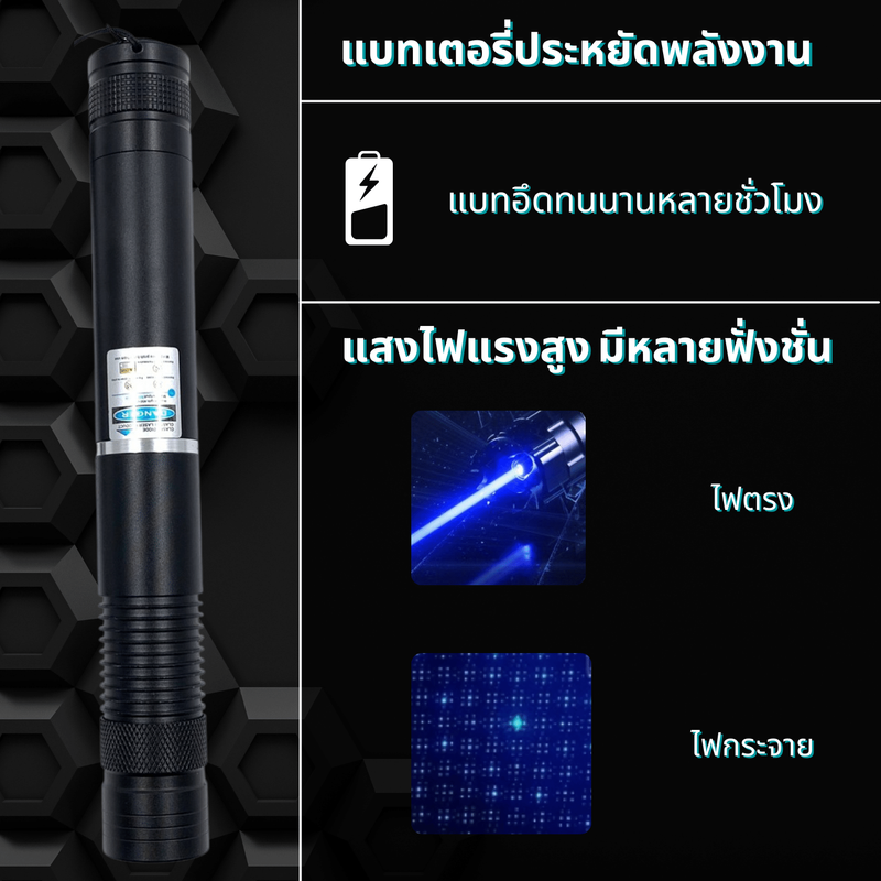 Xtreme Store เลเซอร์ เลเซอร์สีน้ำเงิน เลเซอร์พกพา ความเข้มข้นสูง high power blue laser 50000mW จุดไฟ ได้ ไล่นกได้ดี เลเซอร์แรงสูง เรเซอร์ จัดส่งไว