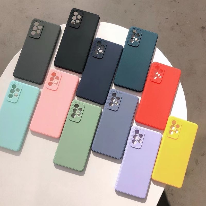 เคสซิลิโคน TPU สีพาสเทลกันกล้องกันมุม สําหรับ samsung A04S A13 4G A14 5G A54 5G A24 5G S23FE เคสซัมซุง เคสกันกระแทก case