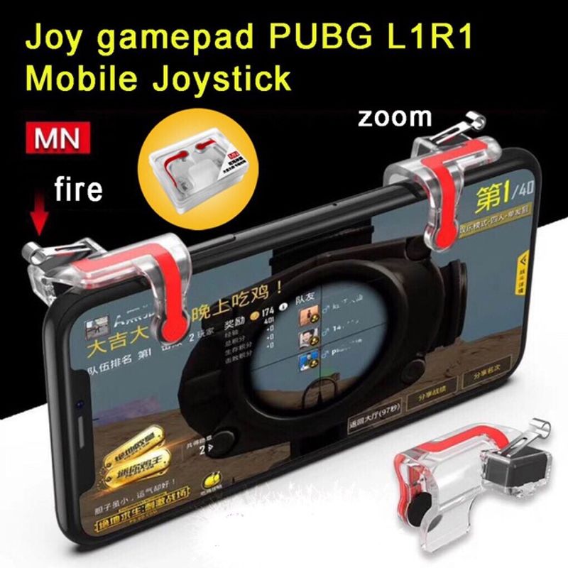 💤จอยเกมศืปุ่มแบบPUBG L1R1 ปุ่มช่วยยิงเกมส์บนมือถือ จอยเกมส์ จอยมือถือ mobile joystick รุjนMN