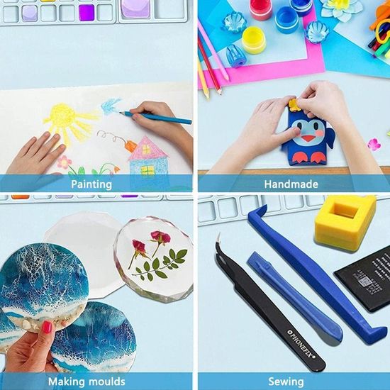 Nicesi แผ่นบอร์ดซิลิโคน ไม่เหนียวติด ทนทาน สําหรับวาดภาพ DIY