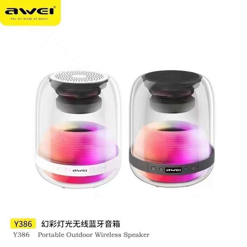 AWEI Y386 Bluetooth Speaker LED DAZZLING ลำโพง Bluetooth สุดหรู ดีไซน์พรีเมียม