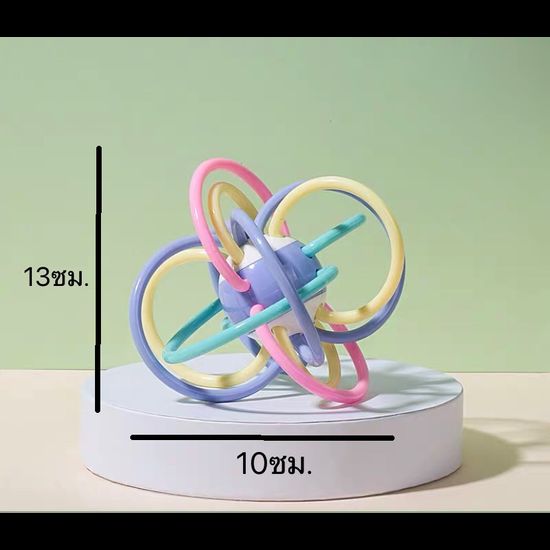 ยางกัด ยางกัดเด็ก นึ่งได้ปลอดสารปลอดภัยสุดๆยางกัดเส้นสีพาสเทลสำหรับเด็กมีเสียงเวลาเขย่า 680