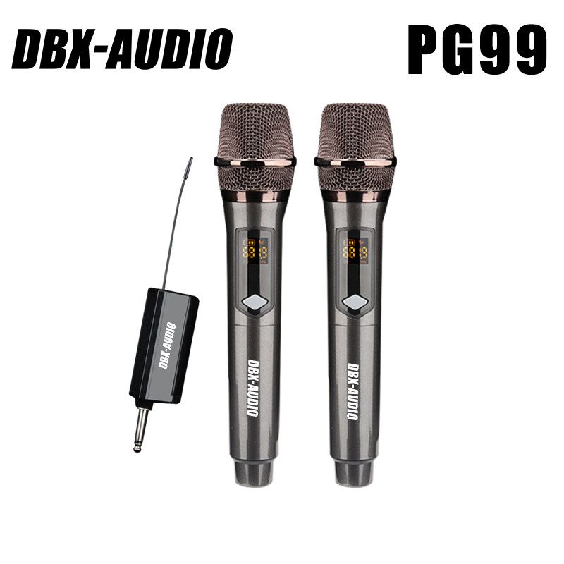 DBX-AUDIO PG99ไมโครโฟนไร้สายระดับมืออาชีพระบบไมโครโฟนไร้สายสองช่องพร้อมตัวรับสัญญาณ อินเทอร์เฟซไมโครโฟนสำหรับการประชุม MICRO-USBไมค์ร้องเพลงไมค์คาราโอเกะไมค์ลอยเสียงดีไมค์ ลอย ไร้ สายไมโครโฟนไร้สายไมค์โครโฟนไมล์ลอยไร้สาย