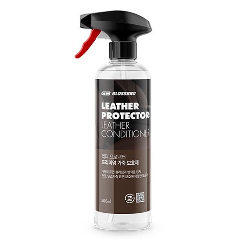 GLOSSBRO Premium Leather Protector, สเปรย์บำรุงและปกป้องเบาะหนังพรีเมียม 500ml