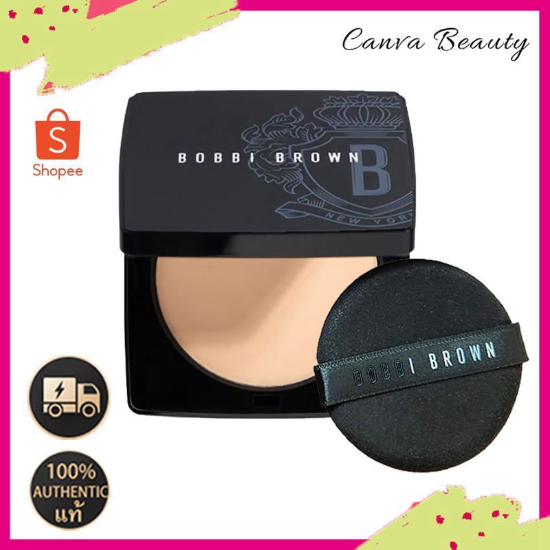 Bobbi Brown Sheer Finish Pressed Powder 11g. 🌞#01/#05 แป้งอัดแข็ง bobbibrown/แป้งฝุ่น 🌎