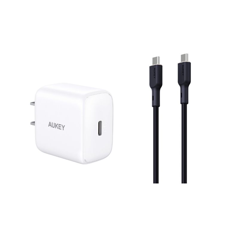 [ชุดชาร์จเร็วสำหรับซัมซุง] AUKEY หัวชาร์จเร็ว 45W 30W 25W PD + สายชาร์จ 140W CB-SCC141 สำหรับ Samsung Galaxy