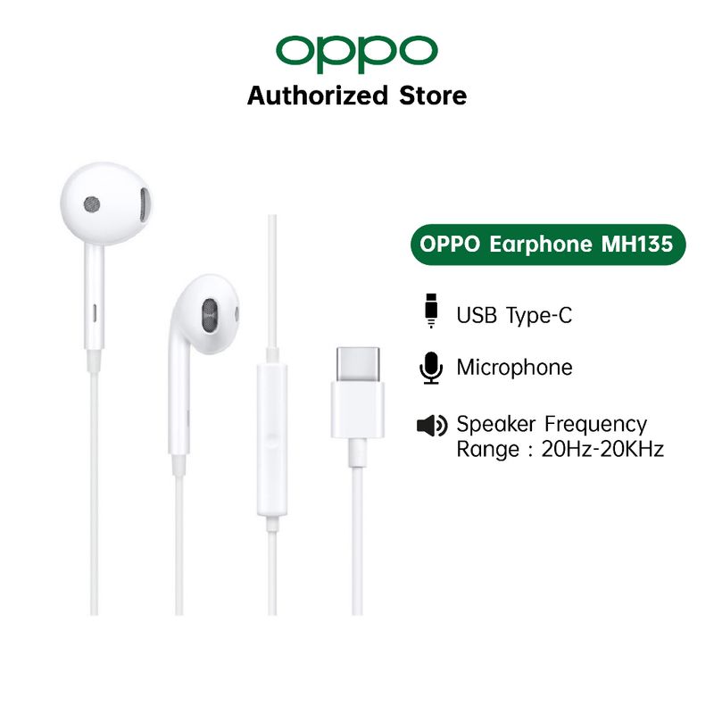 OPPO Earphone MH135 หูฟังมีสาย OPPO หัวType-C