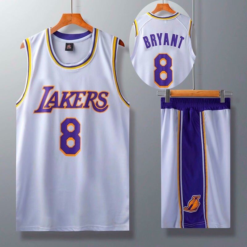 เสื้อ Lakers หมายเลข24,The lakers' no. 8 yellow,Adult L height (160-165)