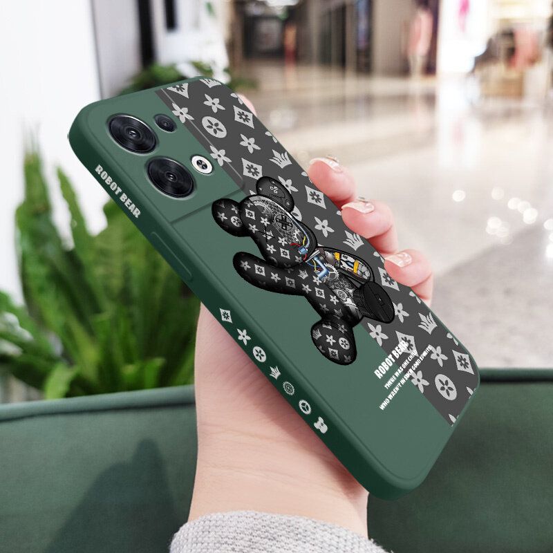 เคสหมีกล OPPO Reno 10 8 8Z Z 8T 7 7Z 6 5 5G F9 F19 Pro Plus รู้สึกสบาย ความคิดสร้างสรรค์