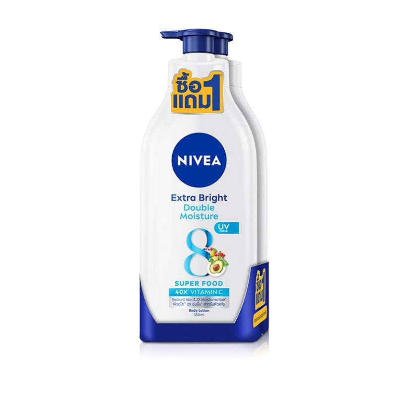 (1แถม1) มีให้เลือก5สูตร Nivea Intensive Moisture & Extra White Lotion. นีเวีย บอดี้ โลชั่น