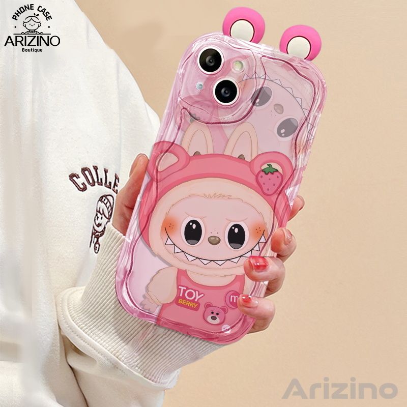 เคสโทรศัพท์ VIVO Y03 Y02T Y27 Y36 Y17S Y35 Y28 Y18 Y12S Y16 Y22 Y02 Y02A Y21 Y21T Y33T Y15S Y01 Y11 Y12 Y15 Y20 Y30 Y12A Y20S Y21S Y21A Y31 Y72 Y76S S1 ฟองฟอง Labubu Strawberry หูหมี Anti-เคสโทรศัพท์ซิลิโคนฤดูใบไม้ร่วง