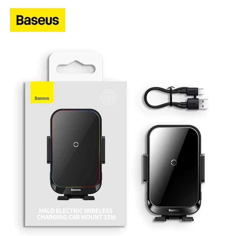 Baseus ชาร์จไร้สายเร็ว 15W ที่ชาร์จไร้สาย ที่วางโทรศัพท์มือถือ ที่ชาร์จในรถยนต์ ที่ชาร์จไร้สายในรถ Wireless Charger