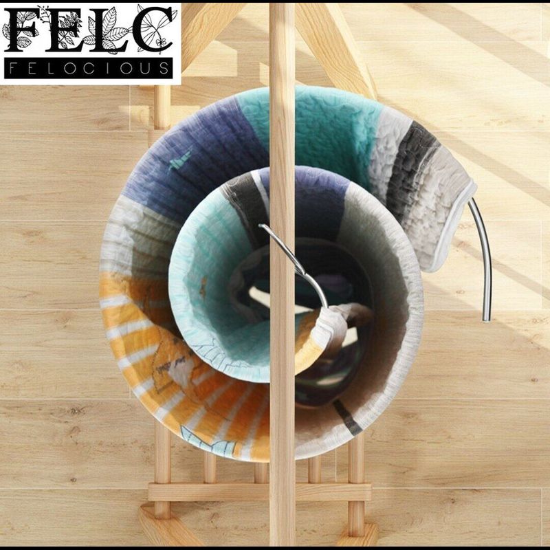 FELC.01 แสตนเลสแท้!! ราวตากผ้า ตากผ้านวมไม้แขวนผ้า ปูที่นอน ผ้าห่ม ไม้แขวนทรงเกลียว ไม้แขวนทรงกลม ที่ตากผ้าห่ม ตากผ้าม่าน ไม้แขวนผ้า วงกลมหมุนเกลียว ที่ตากผ้า ประหยัดพื้นที่