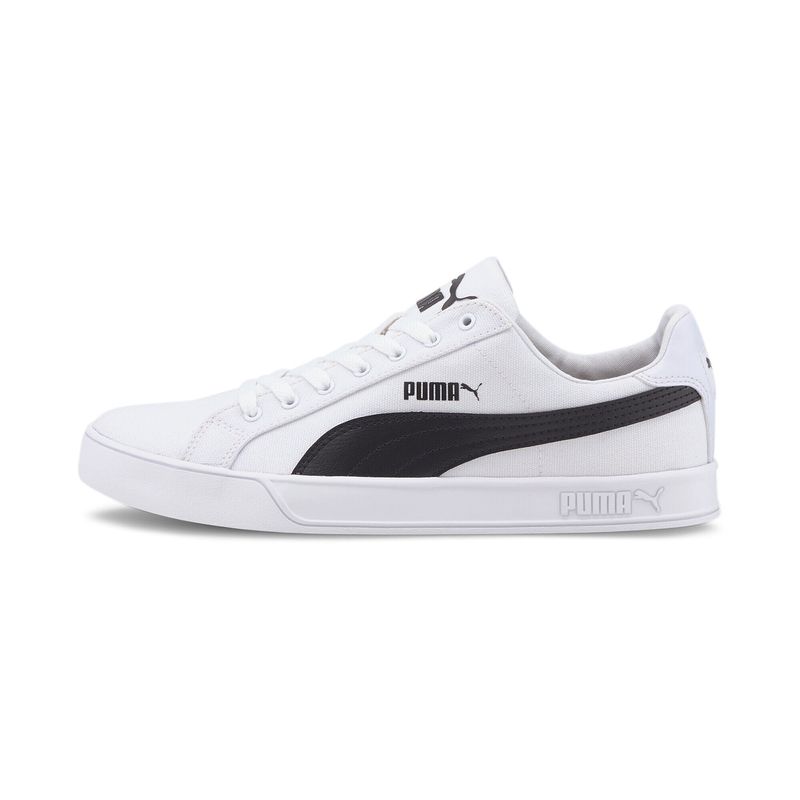 PUMA BASICS - รองเท้ากีฬา Smash Vulc Canvas สีขาว - FTW - 37475401