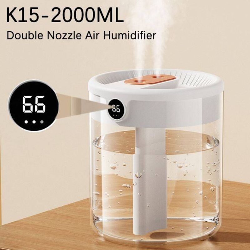 เครื่องทําความชื้น เครื่องพ่นไอน้ำ ถังน้ำ2L Humididifier เครื่องฟอกอากาศ อัลตราโซนิค เครื่องพ่นอโรม่า เครื่องพ่นไอน้ำอโร