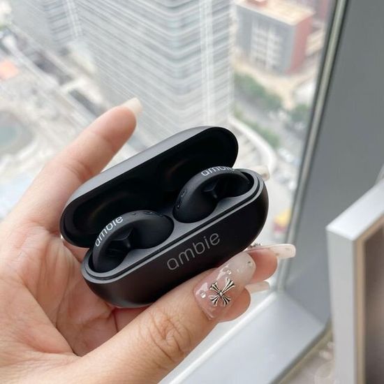 ใหม่ Ambie AM-TW01 เสียง Earcuffs Ear Bone Conduction ต่างหูหูฟังไร้สายบลูทูธ 5.2 สำหรับ Sony เสียงคุณภาพสูง Aur