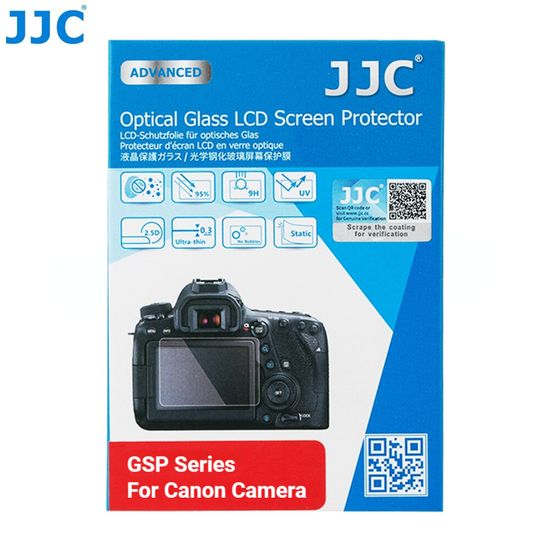 JJC Kamera Canon บางเฉียบกระจกเทมเปอร์ปกป้องหน้าจอสำหรับ EOS R10 R8 R7 R6 Mark 90D 80D R5 R3 RP R M3 M5 M6 R50 M50 M100 200D 760D 800D 1300D 750D 650D 250D 100D 77D 70D 1500D ที่2-3 1200D 9000D 8000D PowerShot G9X G7X G5X G1X III