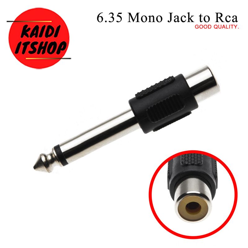 แจ็คแปลง 6.35 mono (ตัวผู้) เป็น RCA (ตัวเมีย) จำนวน 1 ตัว