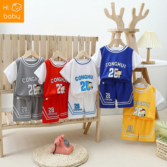 2024 New Children's Basketball Suit for Boys and Girls Baby Summer Quick-drying Mesh suit Large Children's Short-sleeved Sports Children's Wear Vest Sleeveless suit