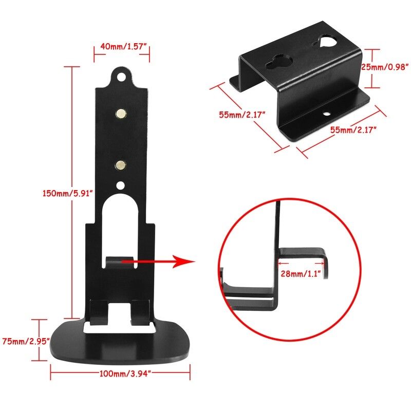 No Brand ขาตั้งลำโพงติดผนังสำหรับ SONOS One/one Sl Metal Hook Holder Wall Bracket Black White Speaker Accessories Rack