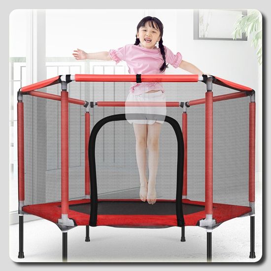 Trampoline แทรมโพลีน4.5 ฟุต ของเล่นเด็ก แทมโพลีน นาด140*122ซม. แทรมโพลีน กระโดด สปริงบอร์ดออกกำลัง แทรมโพลีนเด็ก