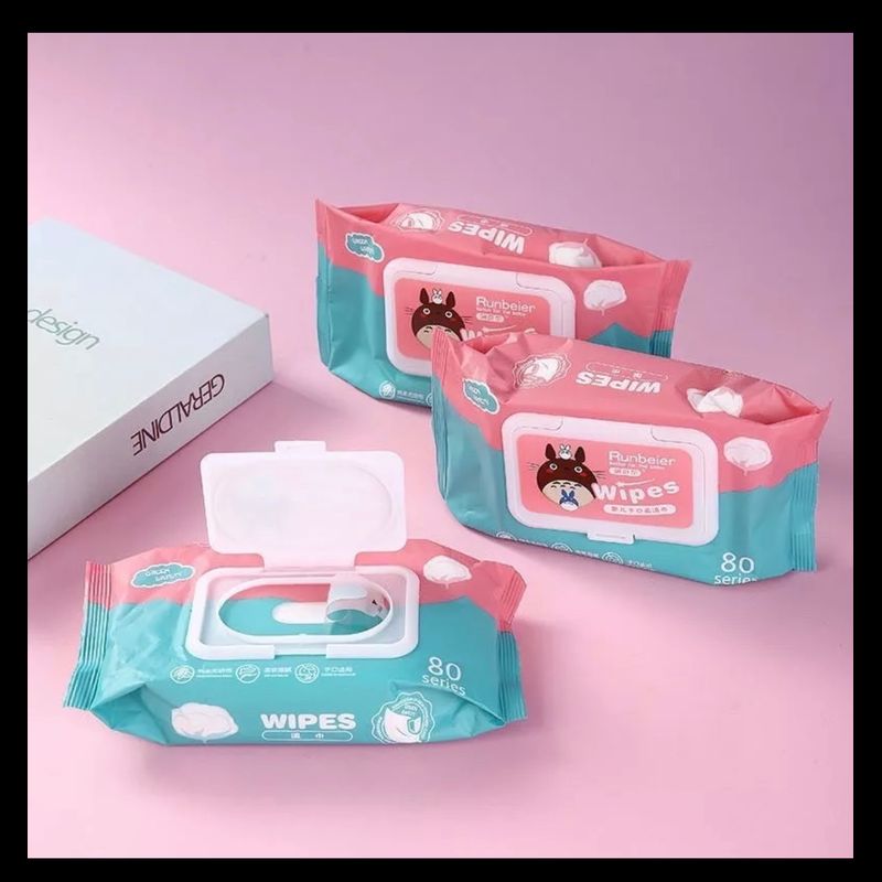 พร้อมส่ง ทิชชู่เปียก 80แผ่น กระดาษเปียก ทิชชูเปียกเด็ก Baby Wipes ผ้าเปียก กระดาษทิชชู่เปียก ทิชชู่เปียกสําหรับเด็ก ผ้านุ่มชุ่ม