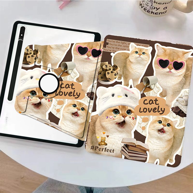 หมุนได้360° เคส Samsung For Samsung Galaxy Tab S6 Lite+Galaxy Tab S7/S8/S9/S7 FE/s9 FE/A9/A8/A9plus+Galaxy TabS7plus/S8plus/S9plus-Samsung tablet case/เคสแท็บเล็ต Samsung