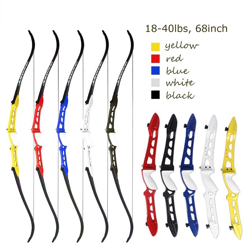 Junxing F158 68 '' Recurve Bow 18-40lbs จับกุม 23 '' อลูมิเนียม Riser จับ