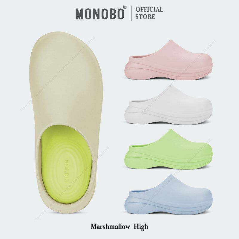 MONOBO รุ่น Marshmallow High รองเท้าแตะแบบสวมแฟขั่น  ของแท้ 100%