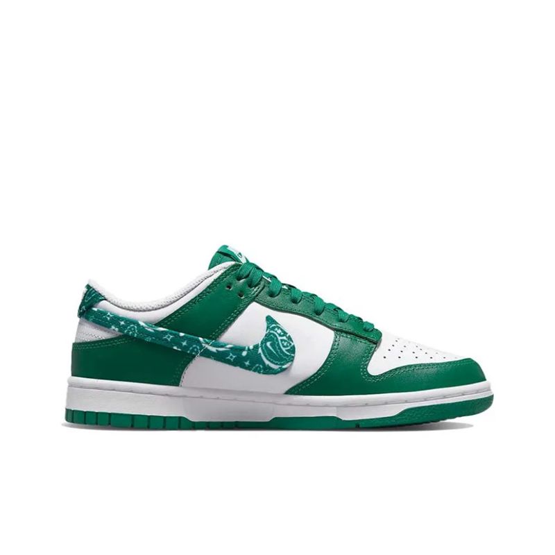 ใหม่และแท้ Nike Dunk Low ESS " Green Paisley " รองเท้ากีฬา DH4401 - 102 รับประกัน 1 ปี