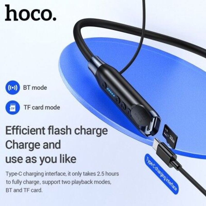 Hoco ES62 หูฟังบลูทูธ หูฟังออกกำลังกาย มีช่องเสียบ Micro SD Magnet Sports In-Ear Bluetooth เสียงดี หูฟัง​ ใหม่ล่าสุด