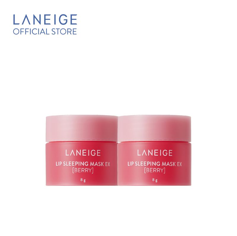 LANEIGE Lip Sleeping Mask Mini Berry 8g (แพ็ค2ชิ้น) ลาเนจ ลิป สลีปปิ้ง มาส์ก มินิ กลิ่น เบอร์รี่