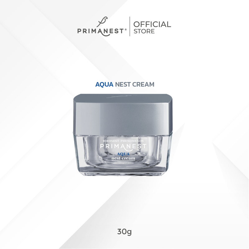 PrimaNest Aqua Nest Cream 30 g พรีมาเนสท์ ครีมบำรุงผิวหน้า เพื่อผิวเนียน ลดเลือนริ้วรอยแห่งวัย สำหรับผิวมันหรือผิวผสม