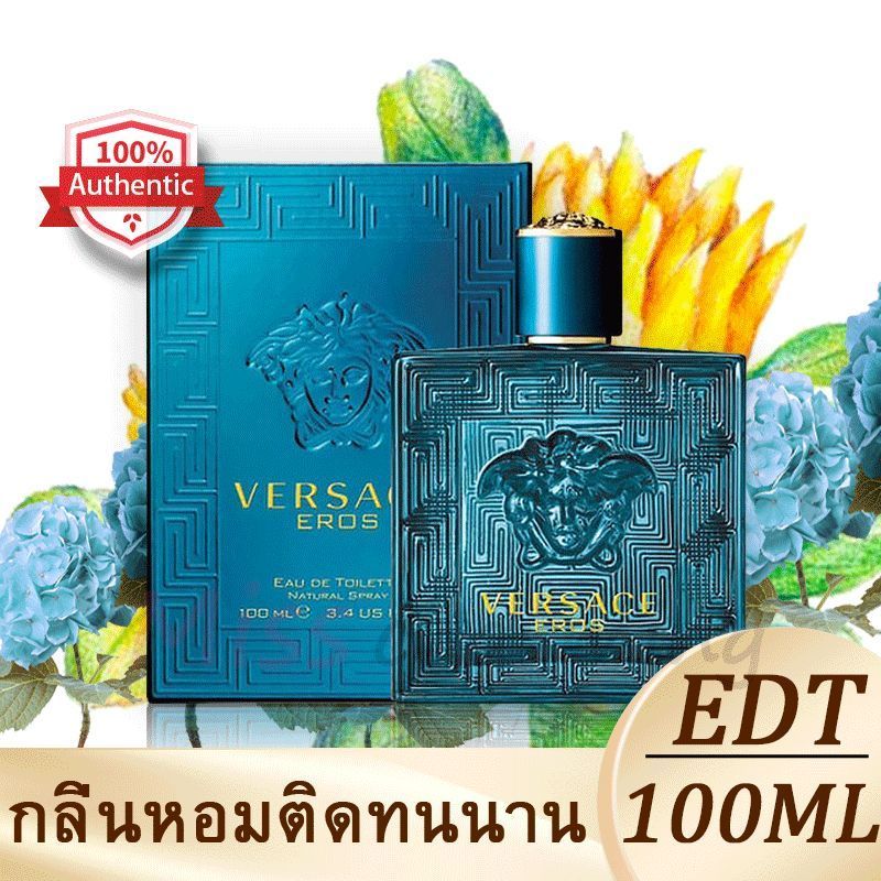 🔥เคาน์เตอร์ของแท้🔥น้ำหอม Versace Eros Pour Homme EDT 100ml น้ําหอมแท้ น้ําหอมผู้ชาย