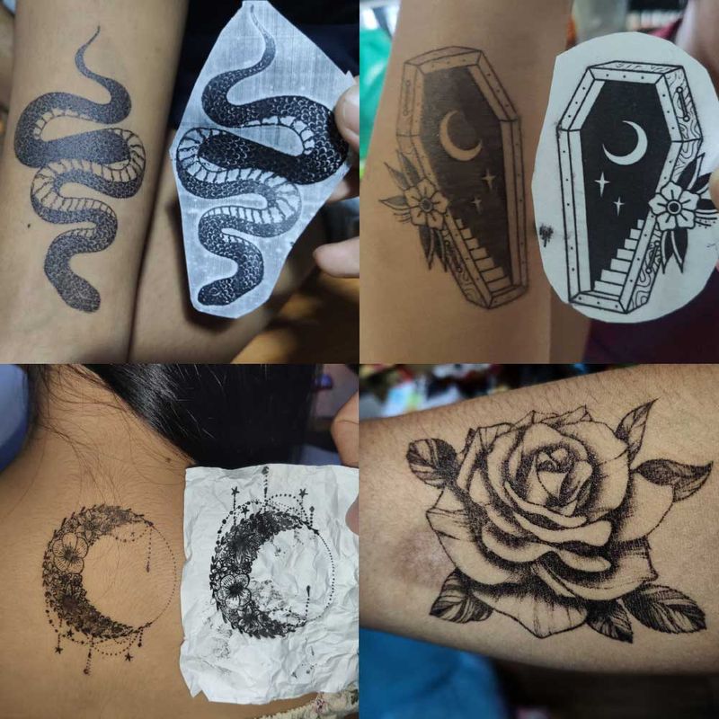 กระดาษลายยันต์ 12 แผ่น A4 ใช้คู่กับน้ำยาลอกลาย SLAZTATTOO [ ชุดนี้ไม่มีน้ำยา ได้แต่กระดาษ 12 แผ่น ]