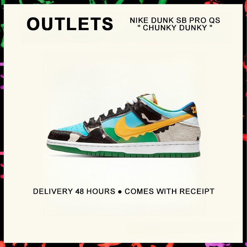 กล่องที่สมบูรณ์ Nike Dunk SB Pro Qs " Chunky Dunky " Skateboard Shoes CU3244 - 100 รับประกัน 1 ปี