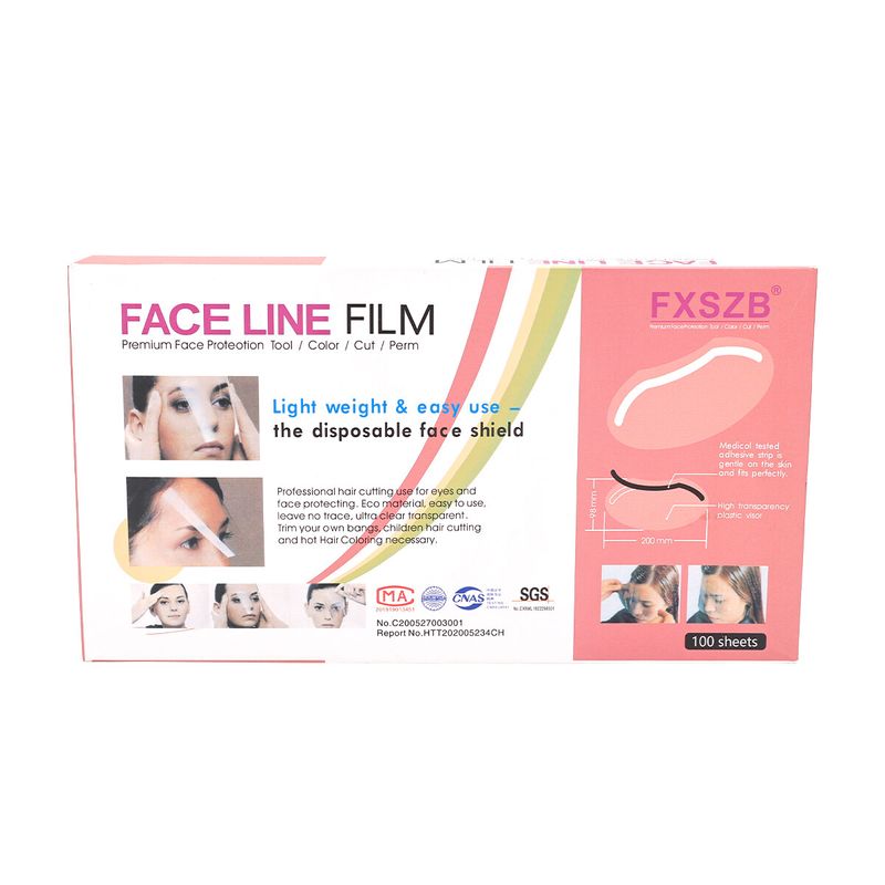 100 PCS แต่งหน้าฝักบัวโปร่งใส Face Veil Disposable Bangs สำหรับร้านทำผมอุปกรณ์จัดแต่งทรงผมเครื่องมือ Anti Broken Hair Anti Running Water