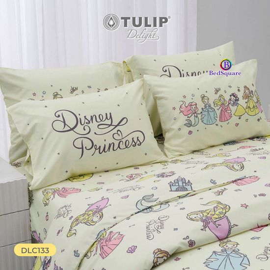 ผ้าปูที่นอน(รวมผ้านวม) ลาย DLC133 รวมเจ้าหญิงดิสนีย์ แสนสวย/Tulip Delight