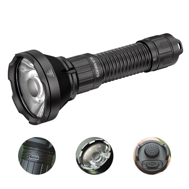 Sofirn SF26 ไฟฉาย LED 2000 Lumens SFT40 ขนาดเล็ก ชาร์จไฟได้ พร้อมสวิตช์หาง